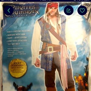 BRAND NEW: JACK SPARROW costume : Size: Adult Standard up to 44